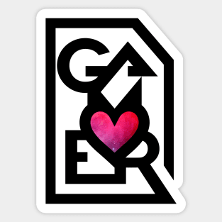 Gamer Love Dark Sticker